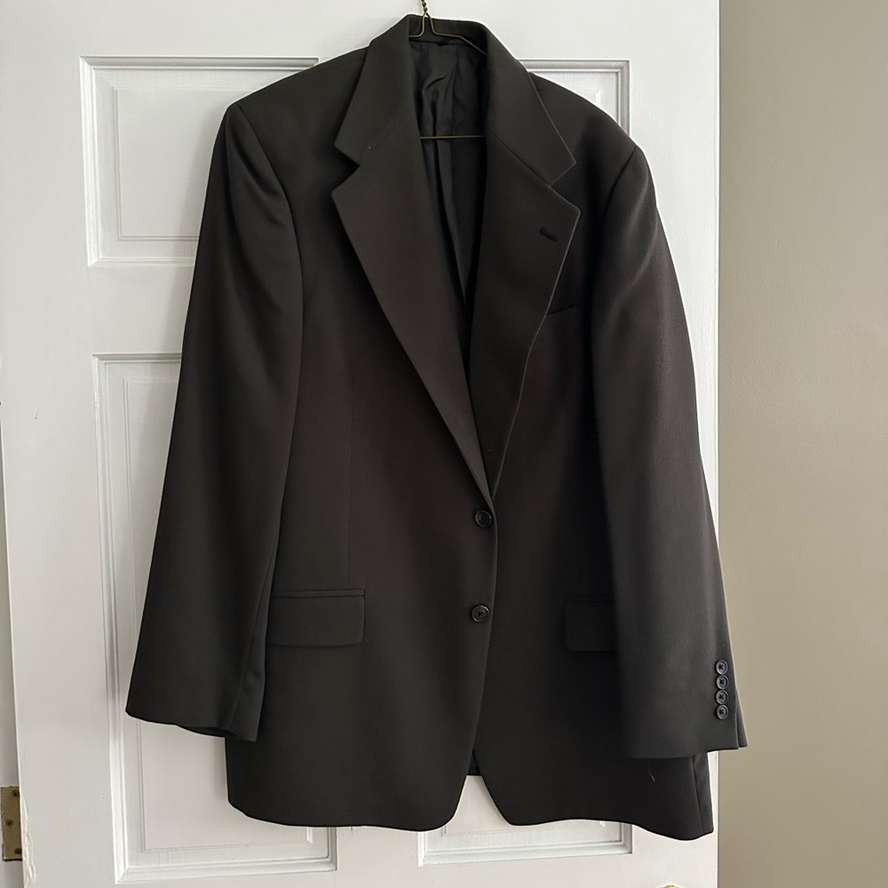 Perry Ellis men’s black suit 
Blazer and pants 
Excellent condition